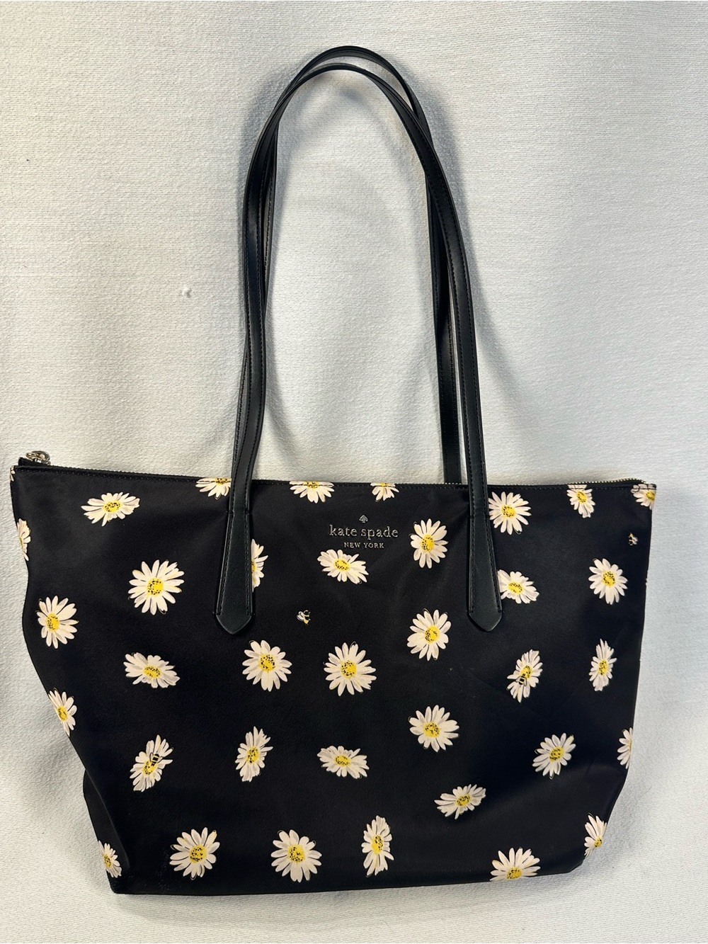 kate spade Black Daisy Print Tote